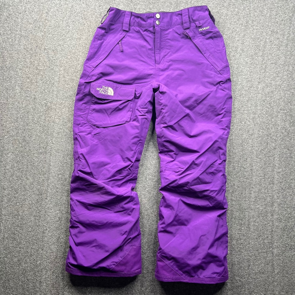 The North Face HyVent Snow Pants Girls L 14/16 Purple Insulated Ski Winter 3050